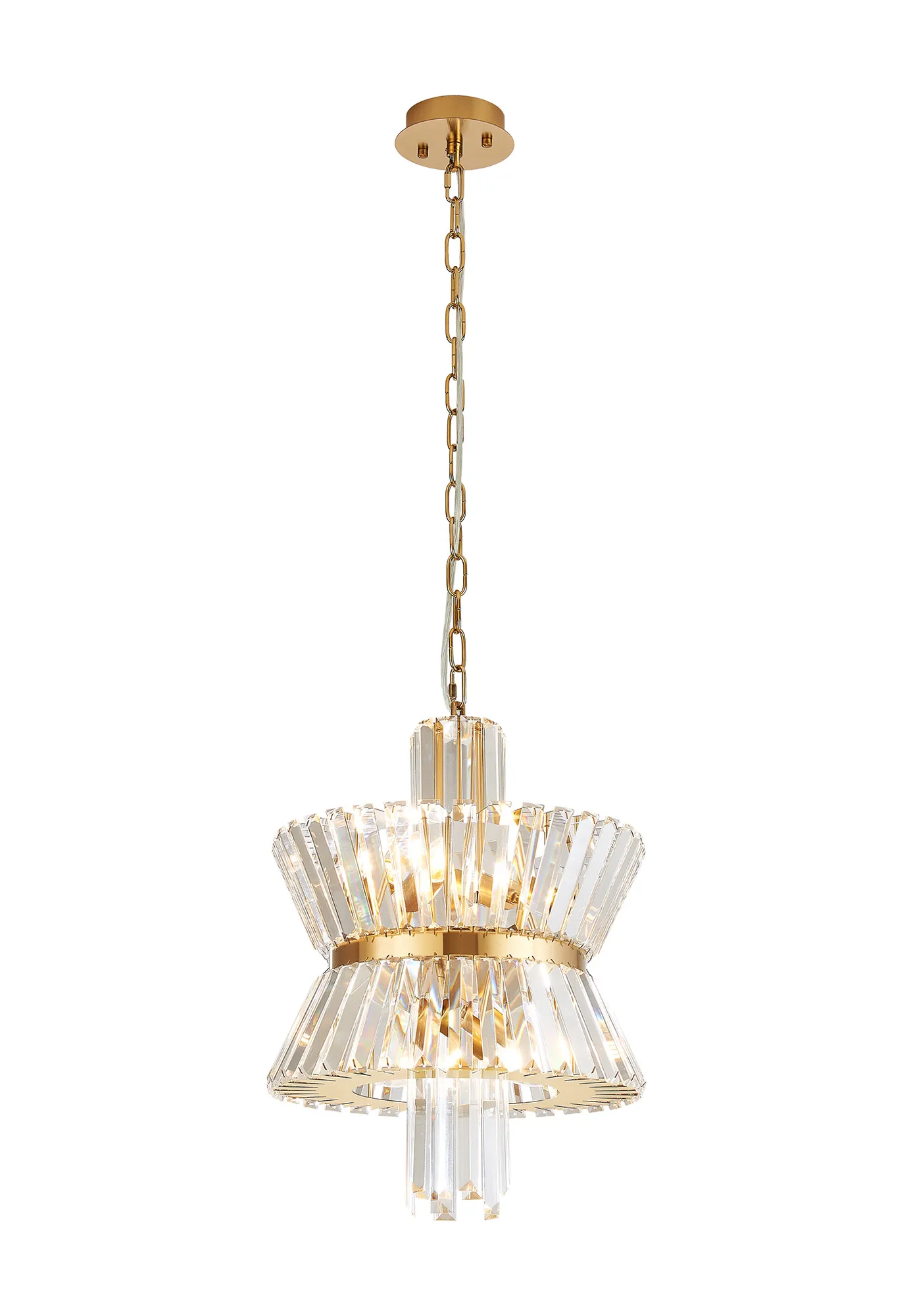 Vienna Crystal Ceiling Lights Diyas Ringed & Square Crystal Fittings